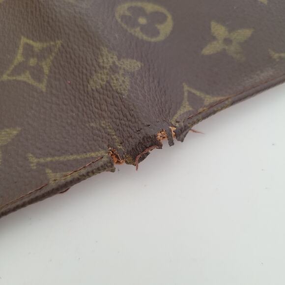 Louis Vuitton Bifold Wallet ID Holder Monogram Leather Fair Vintage 6x4 Medium - Picture 7 of 9